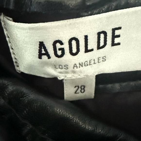 Agolde Recycled Leather Criss Cross Straight in Detox Size 28 - Picture 3 of 12